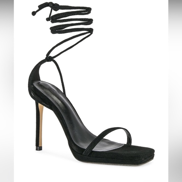 Tony BiancoFleur Lace Up Sandals In Black Suede Size 9 NEW